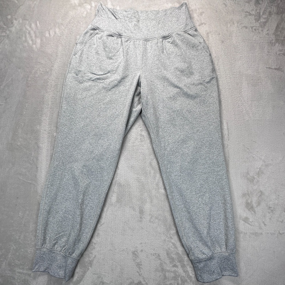 Old Navy Cloudcomfy Jogger Pants Womens Large Heathered Gray Stretch Tapered Leg